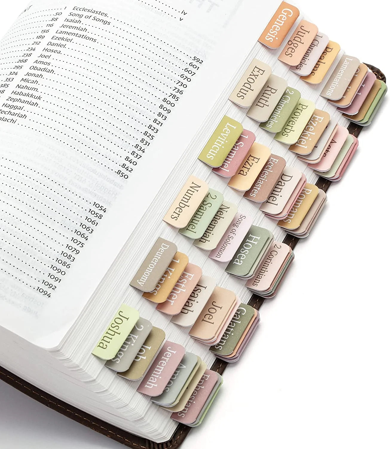 Self-Adhesive Boho Theme Laminated Index Tabs, Multicolor, 75 Count, 5 Pack