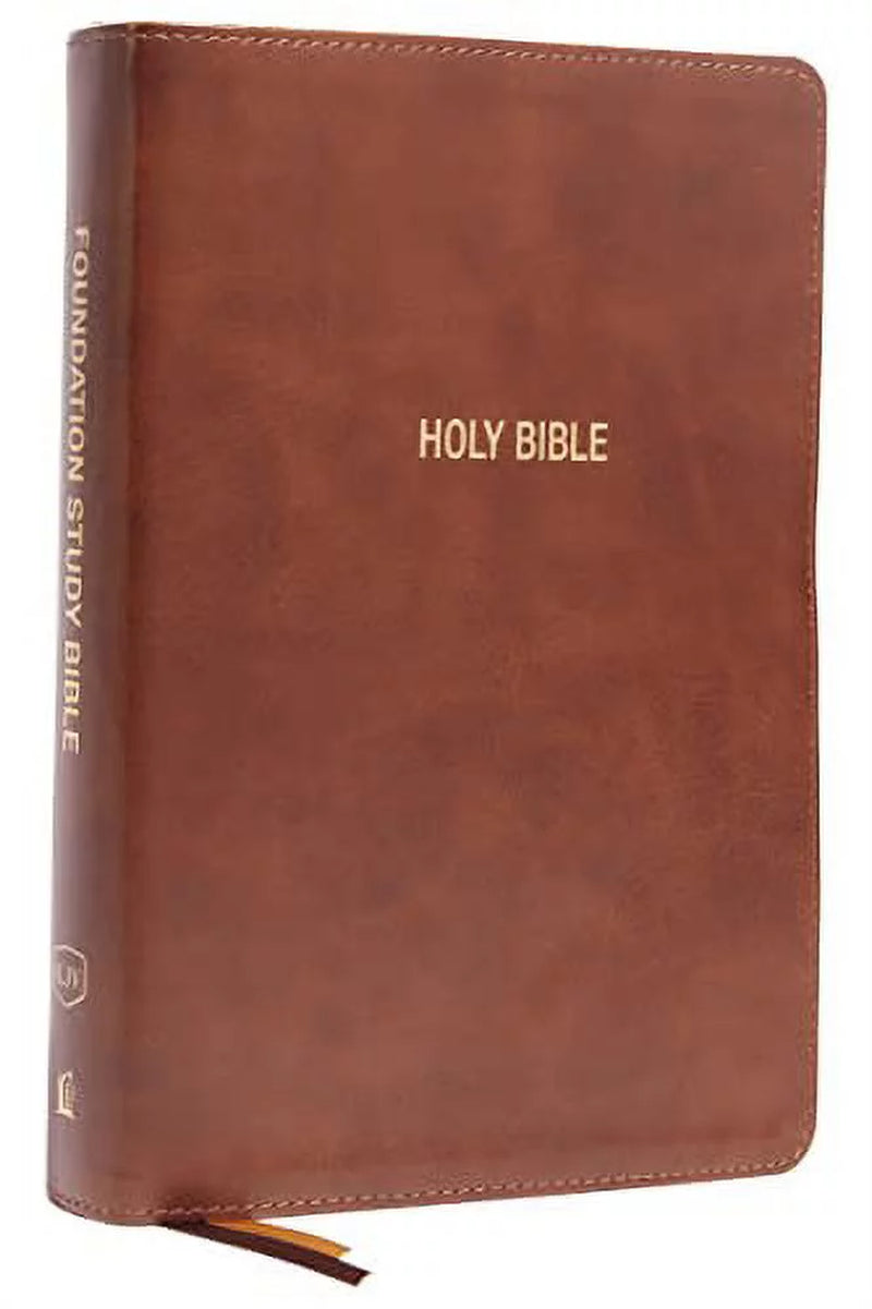 Kjv, Foundation Study Bible, Large Print, Leathersoft, Brown, Red Letter, Thumb Indexed, Comfort Print: Holy Bible, King, (Hardcover)