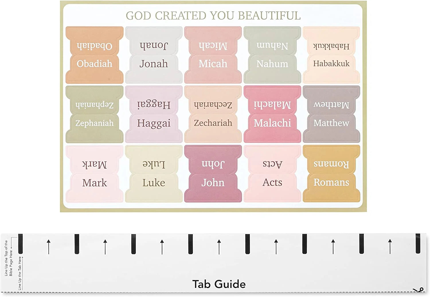 Self-Adhesive Boho Theme Laminated Index Tabs, Multicolor, 75 Count, 5 Pack