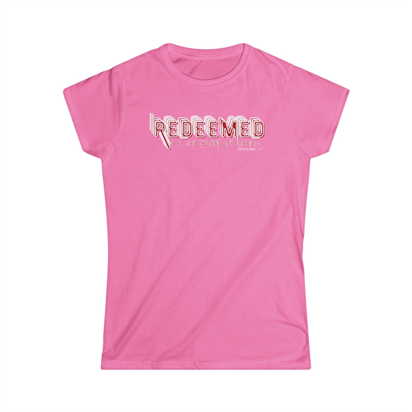Redeemed Women's Softstyle Tee | Christian Faith Shirt, Inspirational Gift, Religious Apparel, Faith-Based Fashion, Church Wear